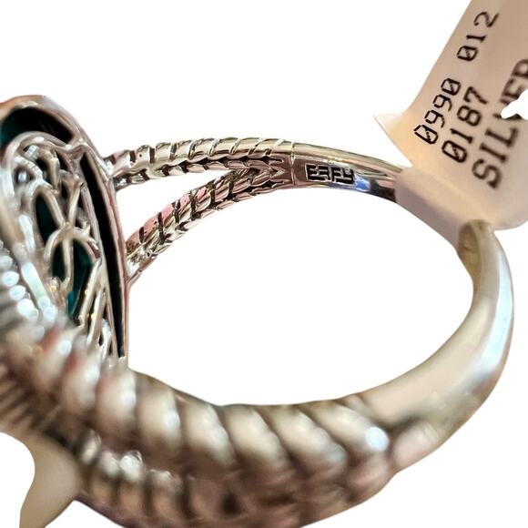 EFFY ENY Women's Sterling Silver & Turquoise Ring 7 NWT - Picture 7 of 9